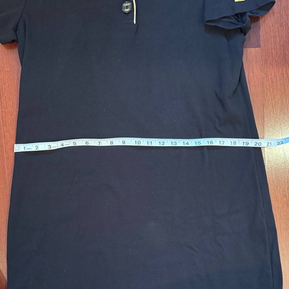 Calvin Klein | Black Polo Dress w/ Gold Accents NOWT | Size XL - Picture 6 of 8